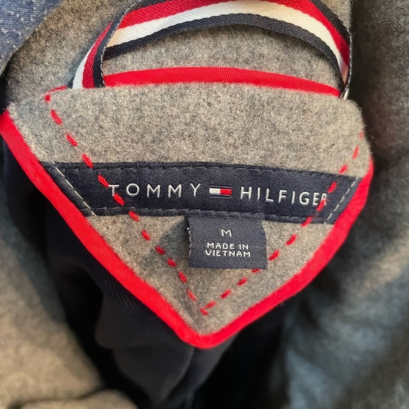 TOMMY HILFIGER GRAY WOOL PARKA - Picture 4 of 6